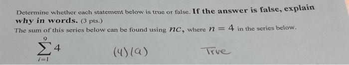 Solved Determine whether each statement below is true or | Chegg.com
