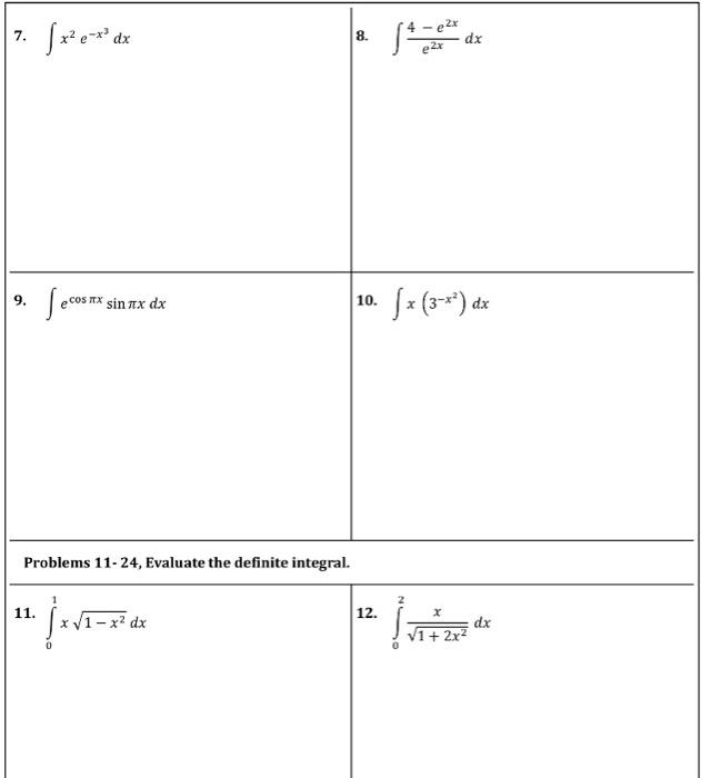 6 7 integration by substitution homework answers