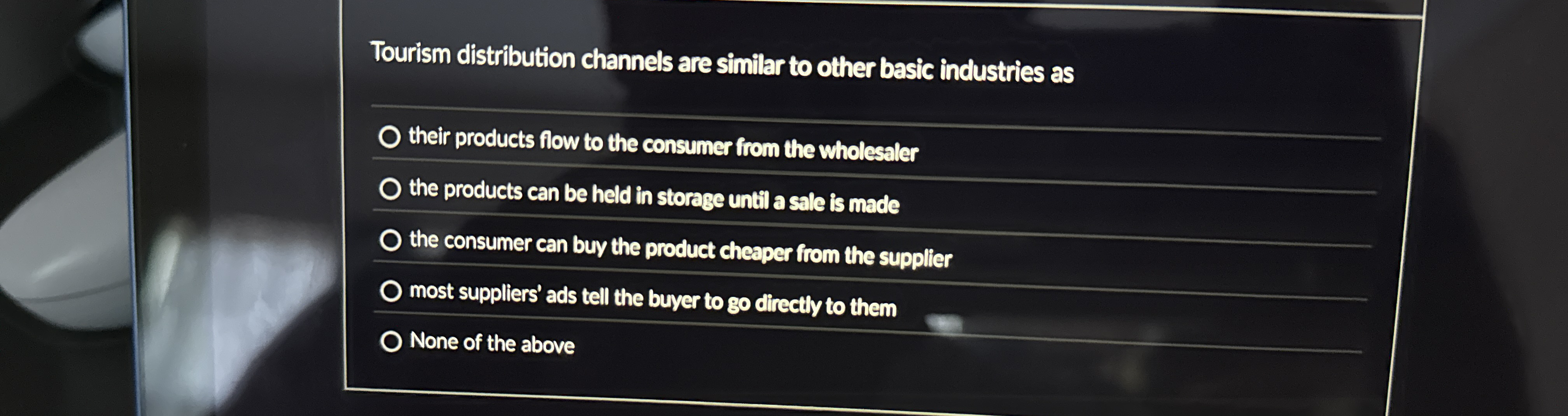 Solved Tourism distribution channels are similar to other