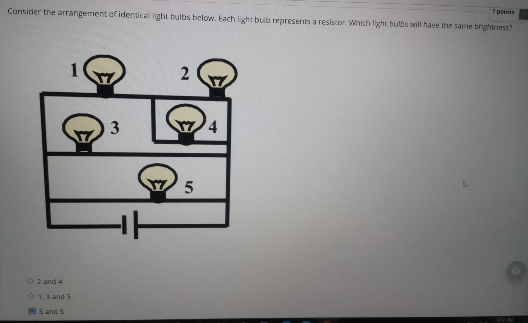 Solved Consider The Arrangement Of Identical Light Bulbs | Chegg.com