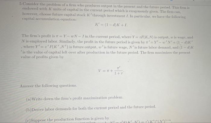 Solved 1. What is the effect of an increase in d, the | Chegg.com