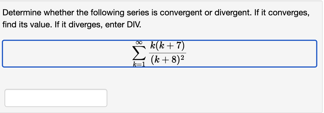 Solved Determine whether the following series is convergent | Chegg.com