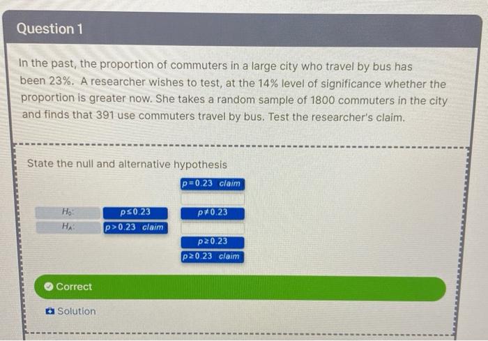 Solved In The Past, The Proportion Of Commuters In A Large | Chegg.com