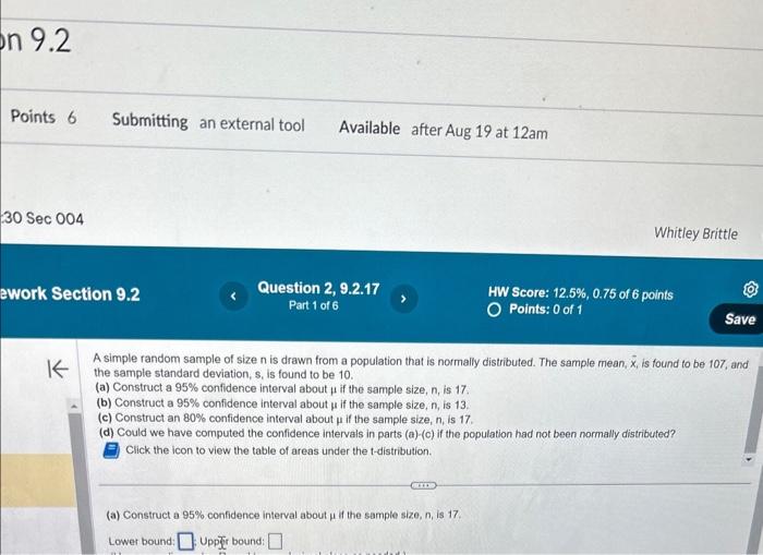 Solved A simple random sample of size n is drawn from a | Chegg.com