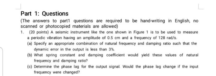 Solved L Part 1: Questions (The answers to part1 questions | Chegg.com