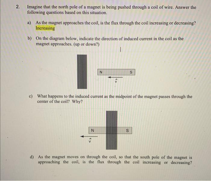 Solved Imagine that the north pole of a is being
