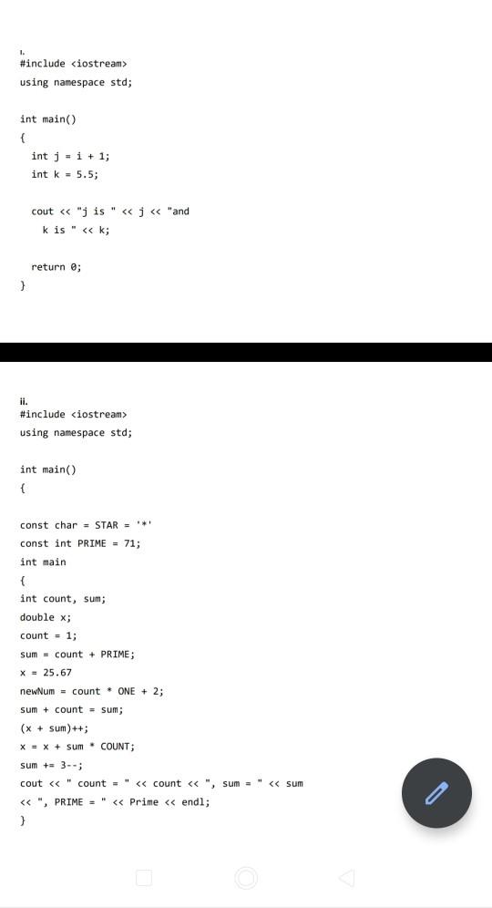 Solved #include using namespace std; int main() { int j = i | Chegg.com