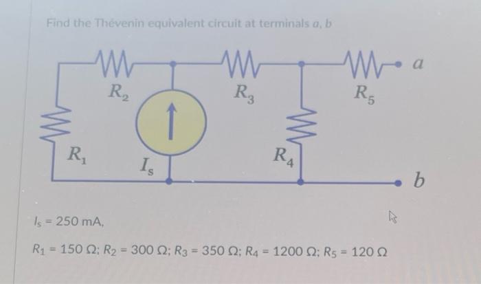 Solved Find The Thevenin Equivalent Circuit At Terminals A,b | Chegg.com