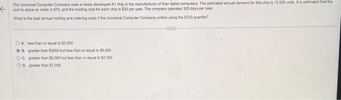 The Universal Computer Company uses a newly developed A1 chip in the manulacturer of their tablet computers. The estimatod an