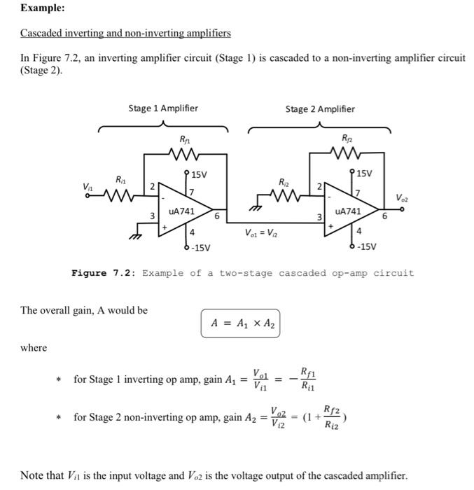 DESIGN a cascaded amplifier circuit that consists of