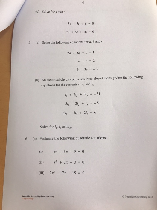 1 A Remove Brackets And Simplify The Following Chegg Com