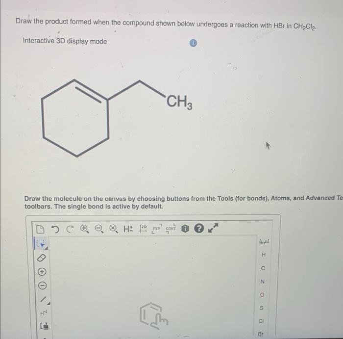 Solved Draw the product formed when the compound shown below | Chegg.com