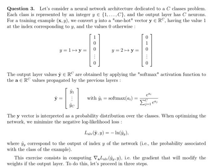 Question 3. Let's consider a neural network | Chegg.com