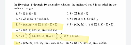 Solved In Exercises 1 through 10 determine whether the | Chegg.com