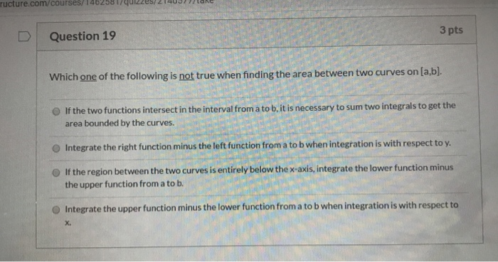 Solved Question 19 3 pts Which one of the following is not | Chegg.com