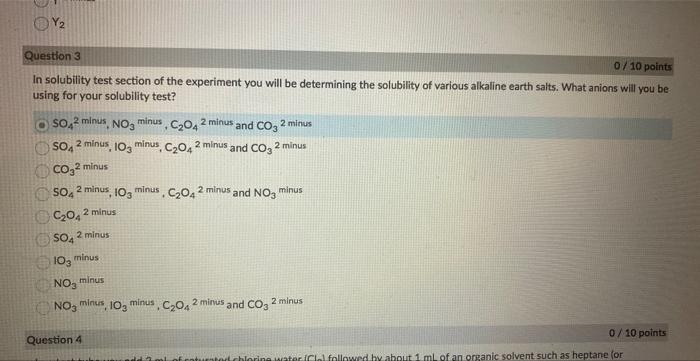 Solved In Solubility Test Section Of The Experiment You Will | Chegg.com