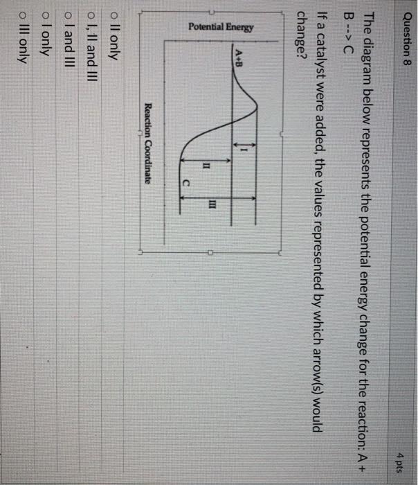Solved Question 8 4 pts The diagram below represents the | Chegg.com