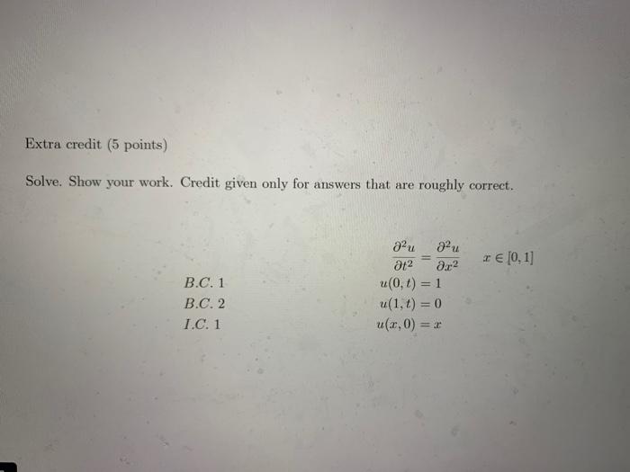 Solved Extra credit (5 points) Solve. Show your work. Credit | Chegg.com