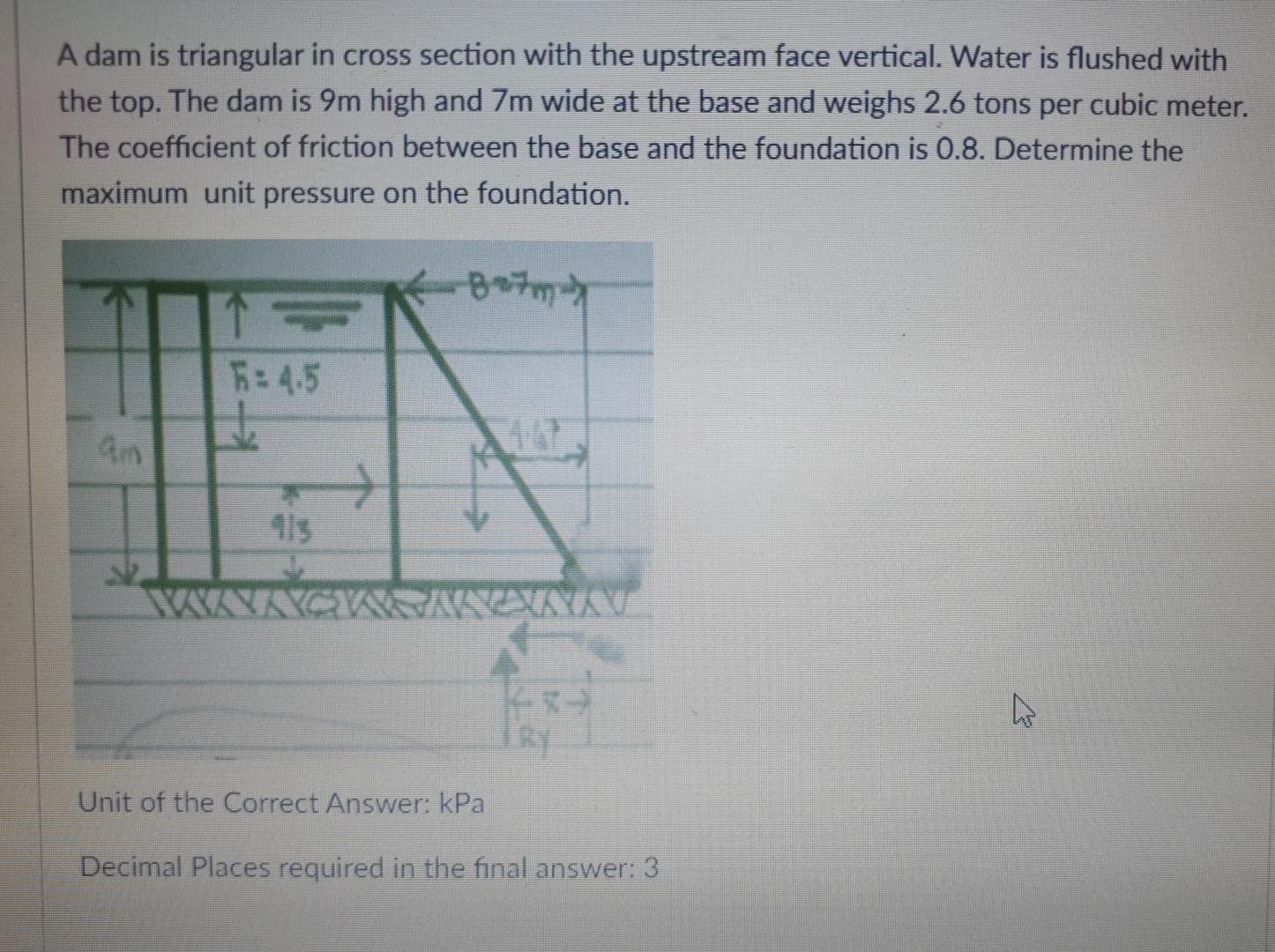 solved-a-dam-is-triangular-in-cross-section-with-the-chegg