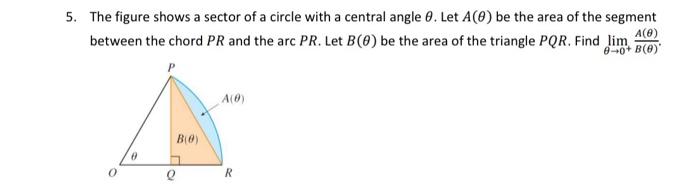 Solved The figure shows a sector of a circle with a central | Chegg.com