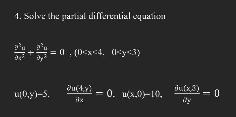 Solved Solve the partial differential equation | Chegg.com