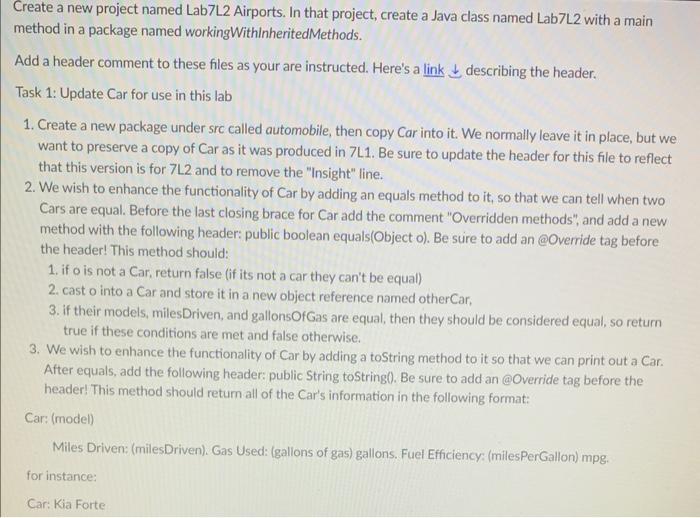 Create a new project named Lab7L2 Airports. In that | Chegg.com