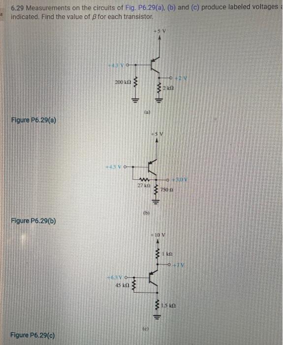 Solved 6.29 Measurements on the circuits of Fig. P6.29(a), | Chegg.com