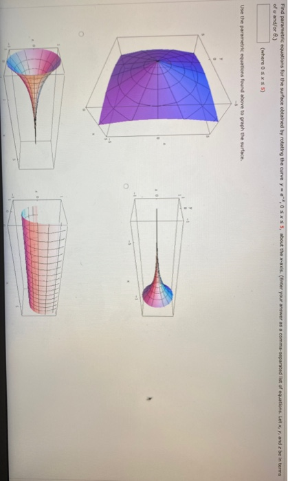 Solved Find Parametric Equations For The Surface Obtained By | Chegg.com