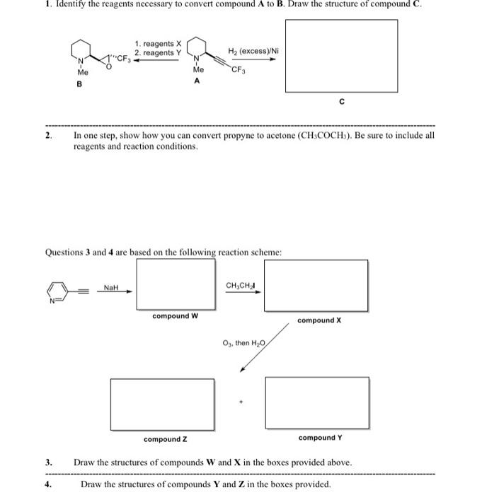 Solved 1. Identify The Reagents Necessary To Convert | Chegg.com