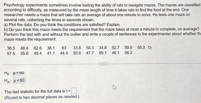 psychology experiments sometimes involve testing the ability