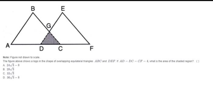 Solved B B E с A D F Note: Figure not drawn to scale The | Chegg.com
