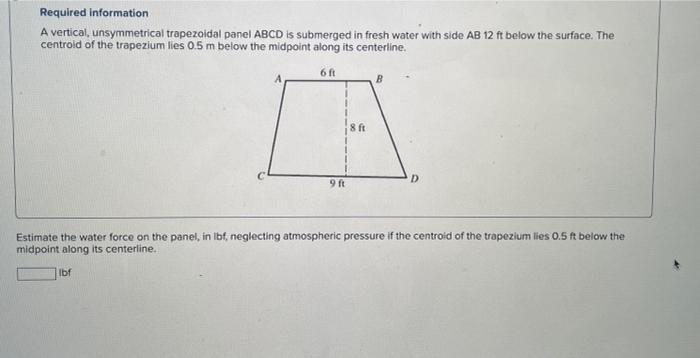 Solved Required information A vertical, unsymmetrical | Chegg.com