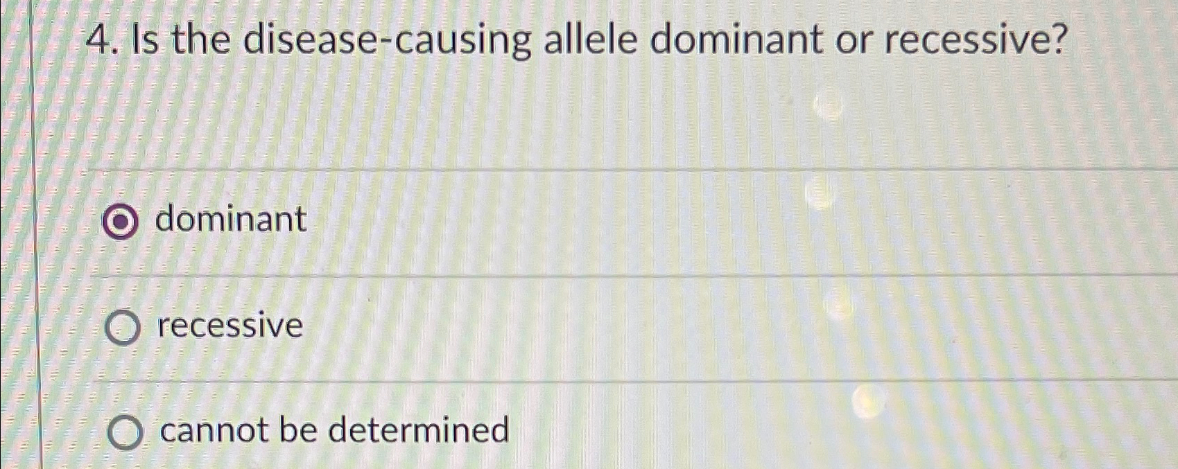 Solved Is the disease-causing allele dominant or | Chegg.com