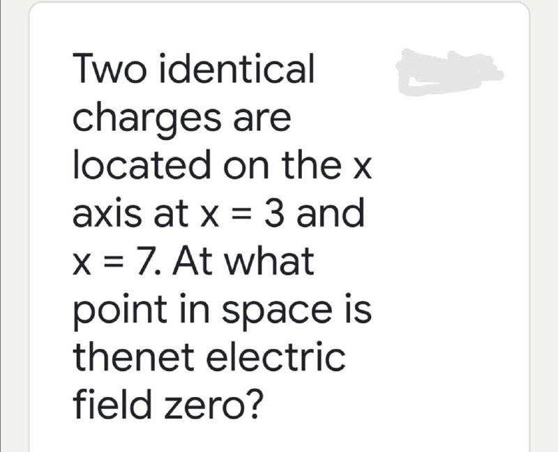 Solved _ Two identical charges are located on the x axis at