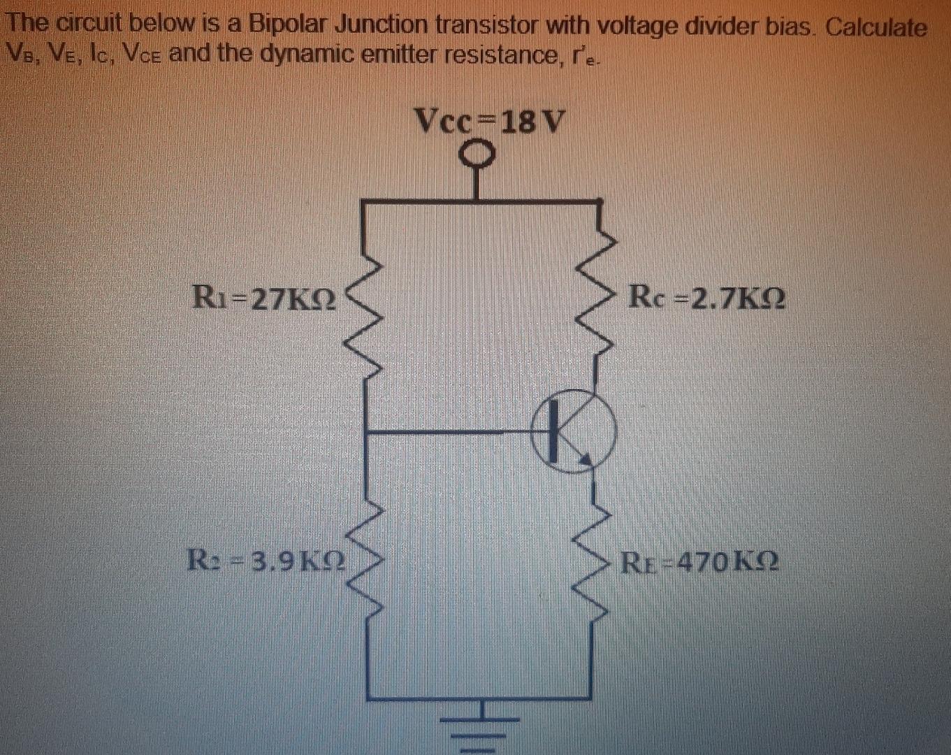 Solved The Circuit Below Is A Bipolar Junction Transistor | Chegg.com