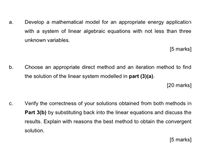 Solved a. Develop a mathematical model for an appropriate | Chegg.com