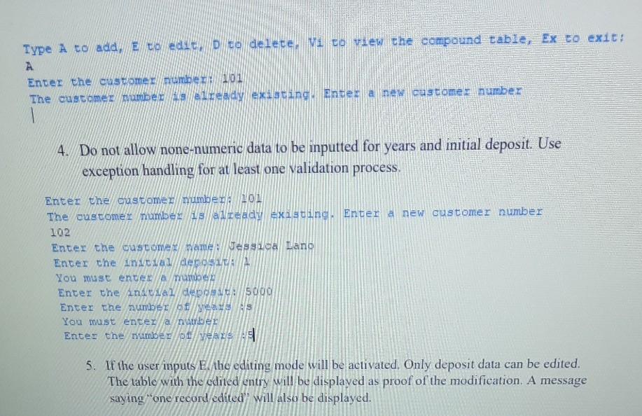Solved Develop the python code based on the specifications | Chegg.com