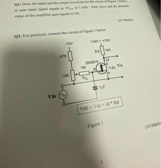 Solved Q1: Draw the input and the output waveform for the | Chegg.com