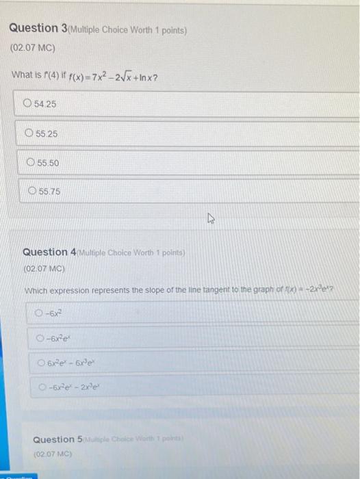 Solved Question 3 Multiple Choice Worth 1 points) (02.07 MC) | Chegg.com