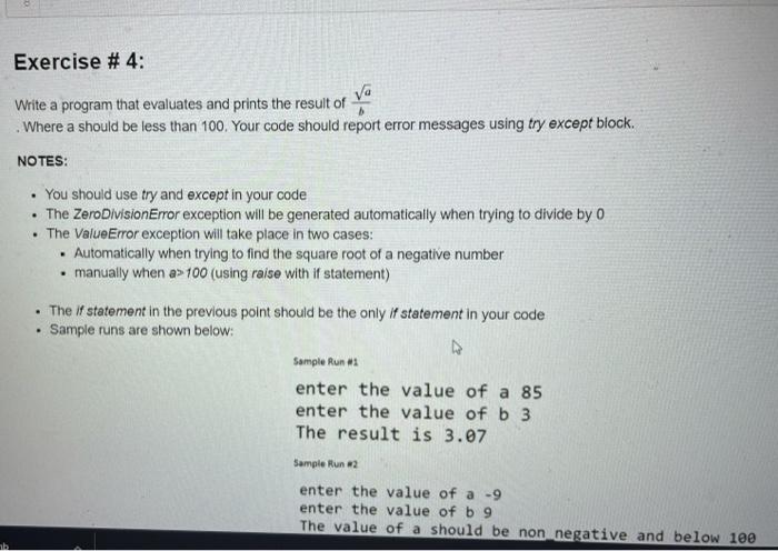Solved Exercise #4: va Write a program that evaluates and | Chegg.com
