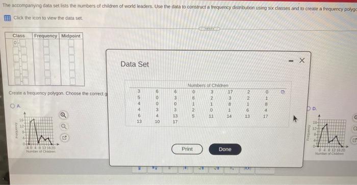 Solved The accompanying data set lists the numbers of | Chegg.com
