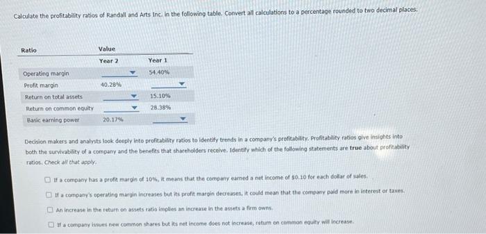 Solved 5. Profitability Ratios Profitability Ratios Help In | Chegg.com