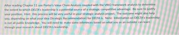 Solved After Reading Chapter 11 Use Porter's Value Chain | Chegg.com