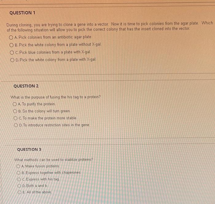 Solved During cloning, you are trying to clone a gene into a | Chegg.com