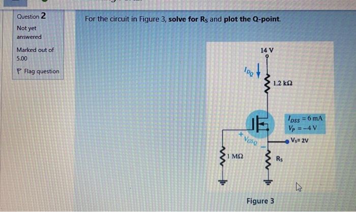 Solved Question 2 For the circuit in Figure 3, solve for Rs | Chegg.com