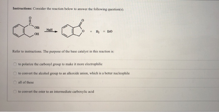 Solved Instructions: Consider the reaction below to answer | Chegg.com