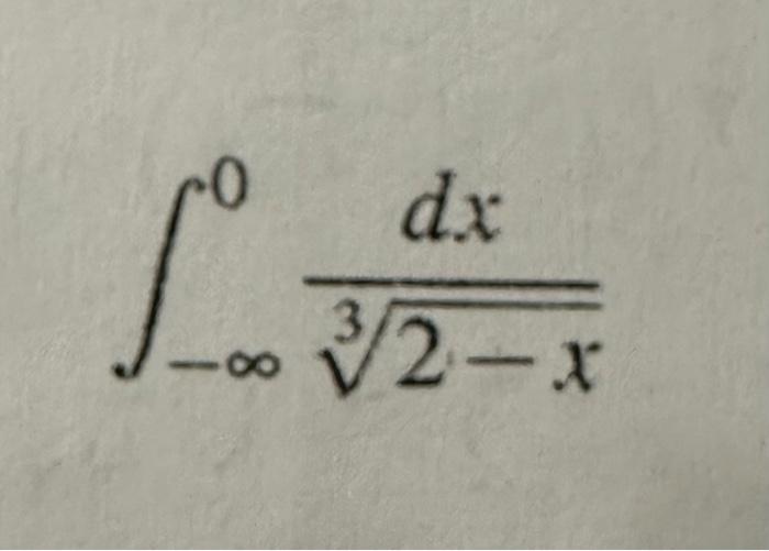Solved ∫−∞032−xdx | Chegg.com