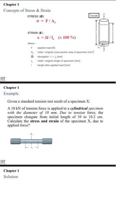 Solved Chapter 1 Concepts of Stress & Strain STRESS (0) | Chegg.com