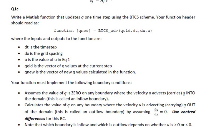 Solved 24 - 0 Background The 10 linear advection equation is | Chegg.com
