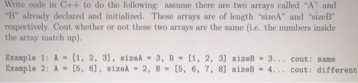 Solved Write code in C++ to do the following: assume there | Chegg.com